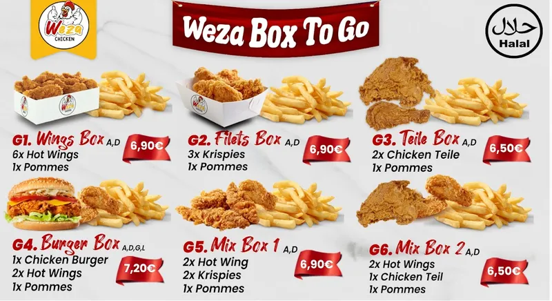 menu 2 of Weza Chicken