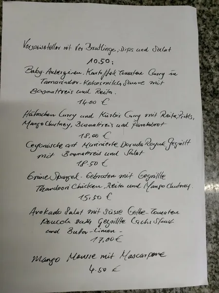 menu 1 of Ganesh
