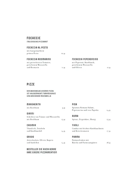 menu 2 of Grigio