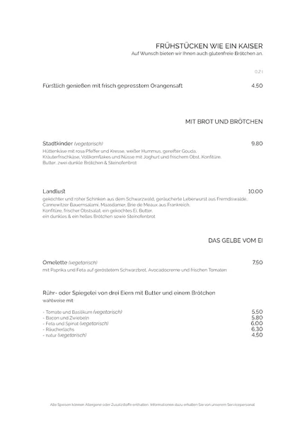 menu 1 of Kaiserbad