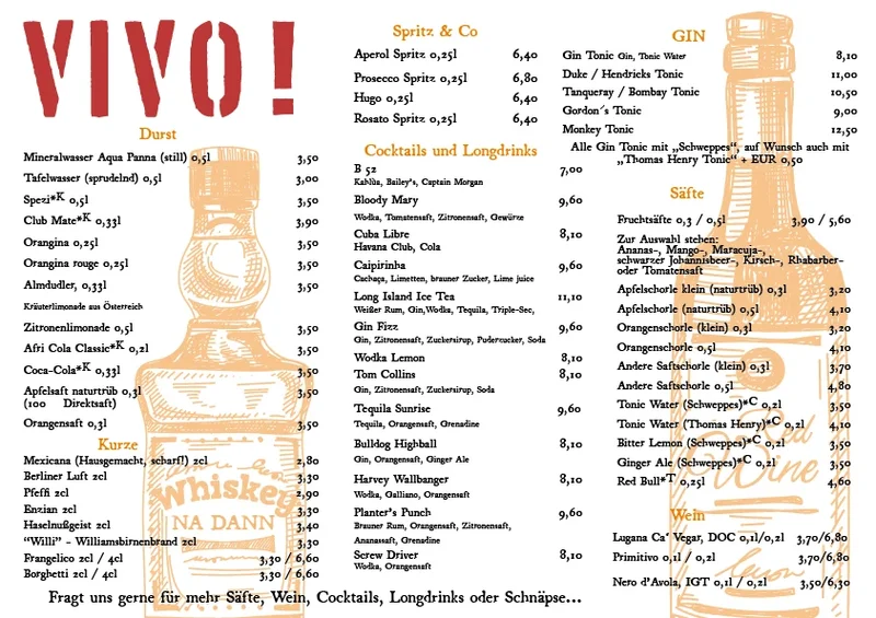 menu 1 of Vivo