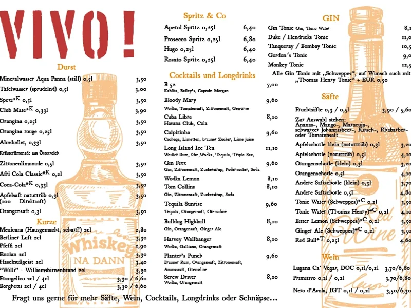menu 1 of Vivo