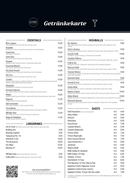 menu 1 of eat and greet im alten Schlachthof