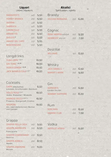 menu 0 of Cavallino Spaghettaro