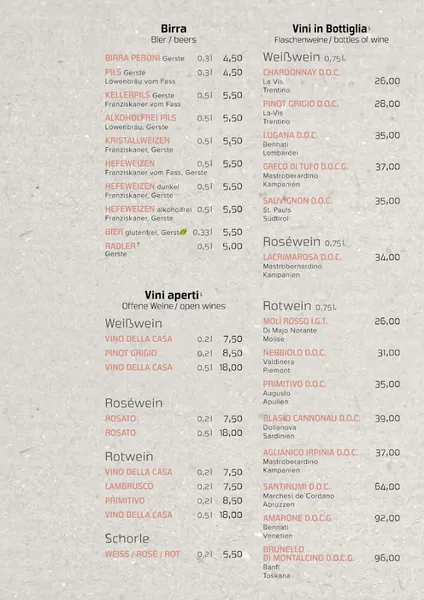 menu 1 of Cavallino Spaghettaro
