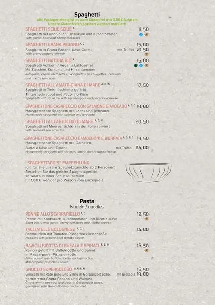 menu 2 of Cavallino Spaghettaro