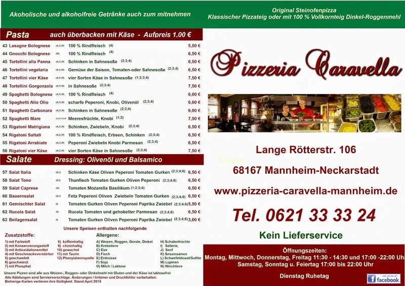 menu 2 of Pizzeria Caravella