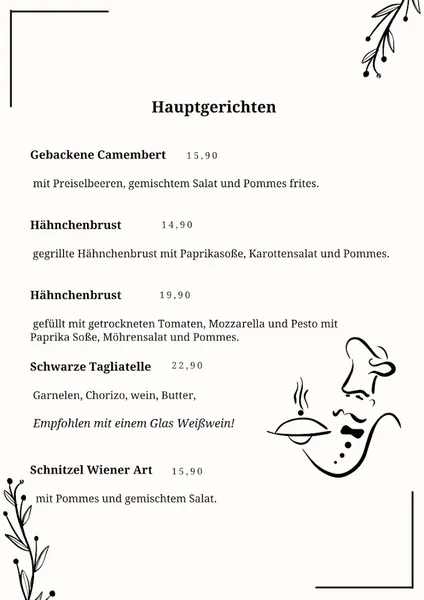 menu 2 of Restaurant und Pension Gertrudeneck