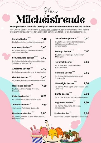 menu 1 of Eisliebe Köln