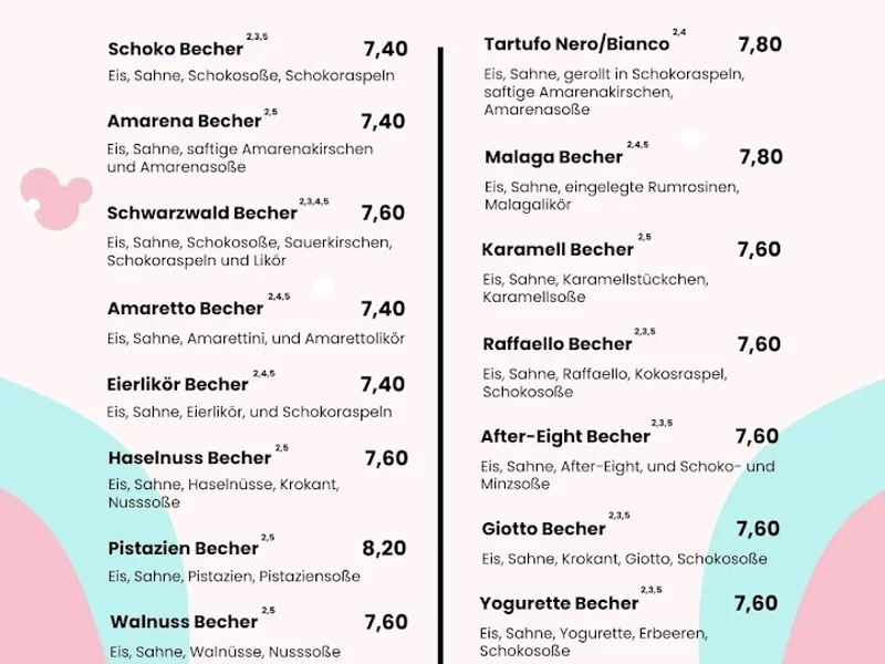 menu 1 of Eisliebe Köln