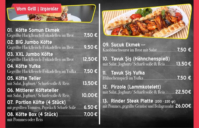 menu 2 of Köfteci Tuncay Stuttgart