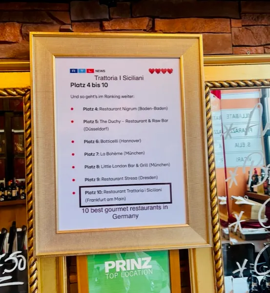 menu 2 of Ristorante Italiano Trattoria i Siciliani