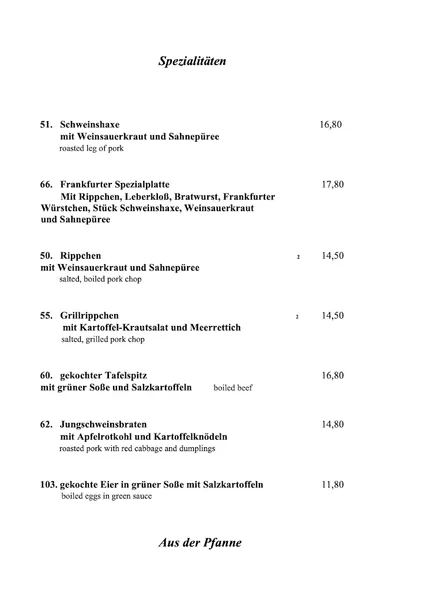 menu 1 of Zum Grauen Bock