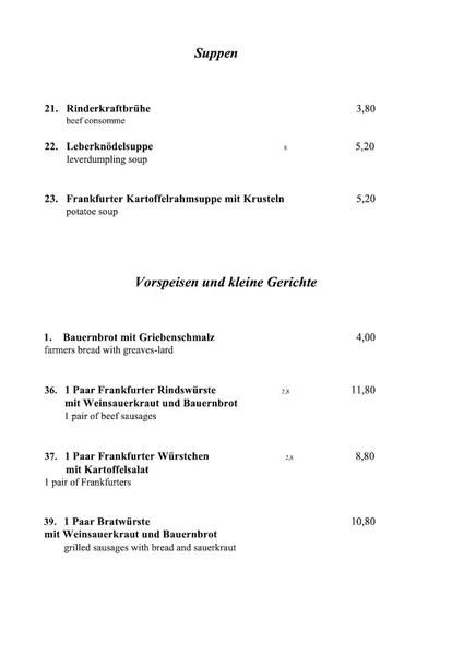menu 2 of Zum Grauen Bock
