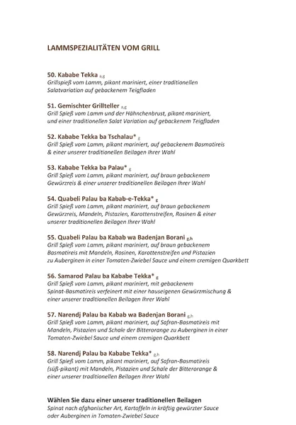 menu 0 of Chopan - am Gasteig, afghanisches Restaurant