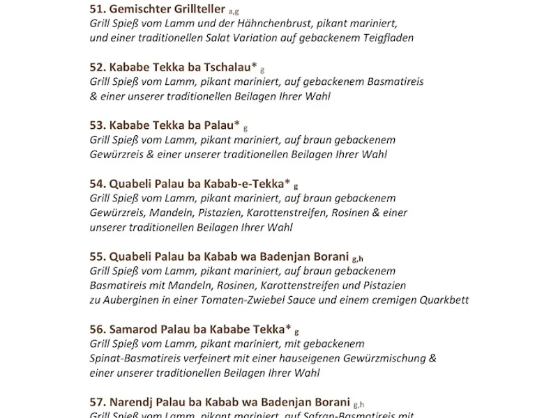 menu 0 of Chopan - am Gasteig, afghanisches Restaurant