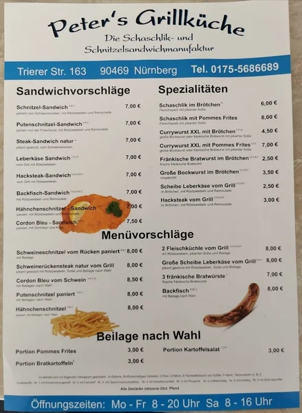 menu 0 of Peters Grillküche - Das Original