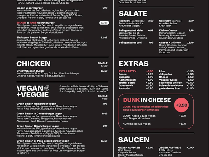 menu 0 of Burger House Westend