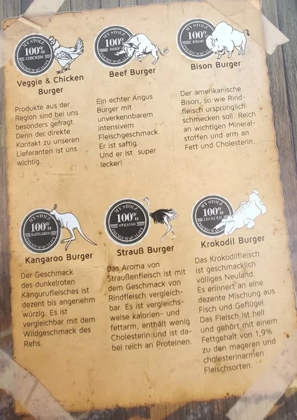 menu 1 of My Stolz The Burger Boss Neuhausen