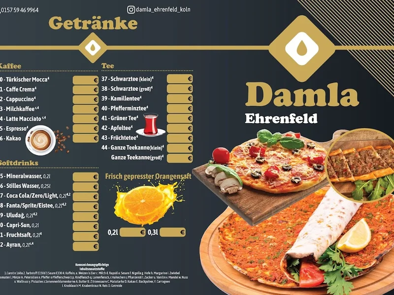 menu 0 of Damla Baklava Ehrenfeld