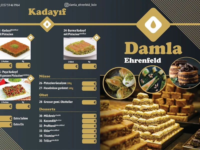 menu 1 of Damla Baklava Ehrenfeld