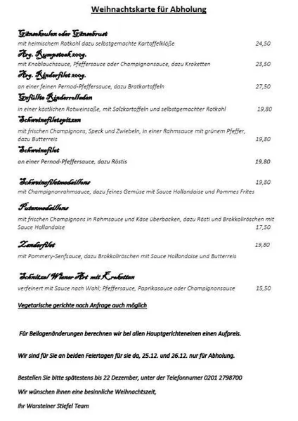 menu 0 of Gaststätte Warsteiner Stiefel