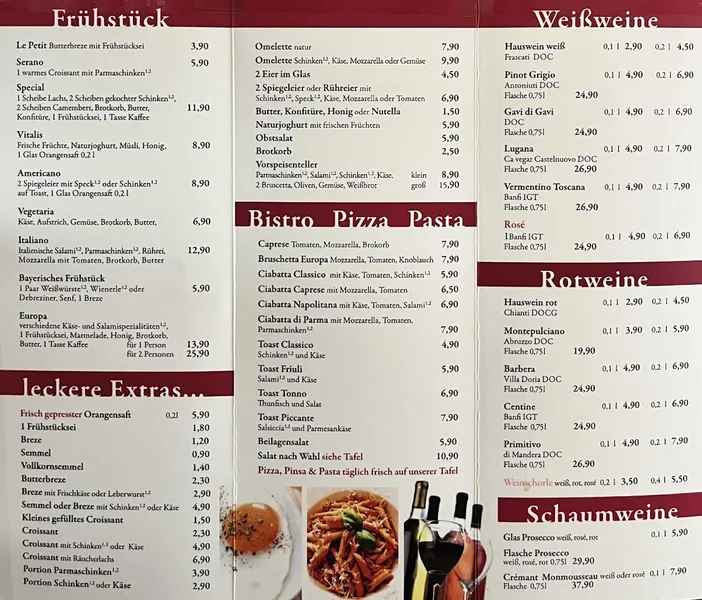 menu 0 of Caffe Europa
