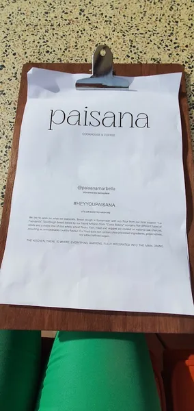 menu 2 of Restaurante Paisana