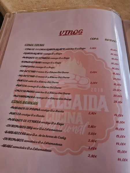 menu 1 of Restaurante asador La Algaida