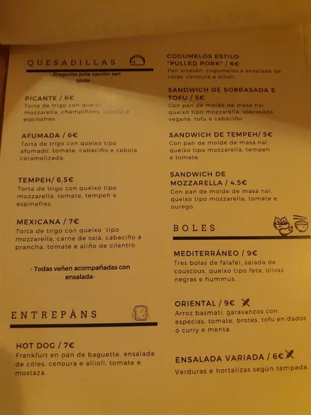 menu 0 of Entre Pedras