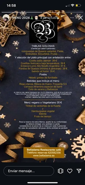 menu 0 of Belladama Restaurante-café