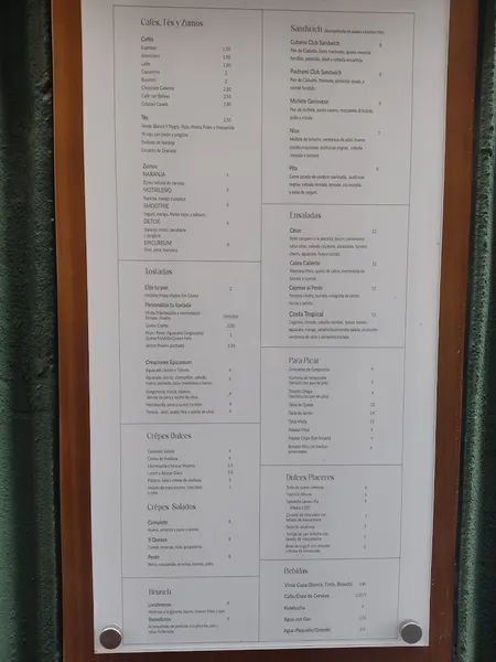 menu 0 of Epicureum Café & Brunch