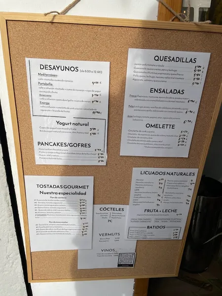 menu 1 of Portobello Horno cafeteria