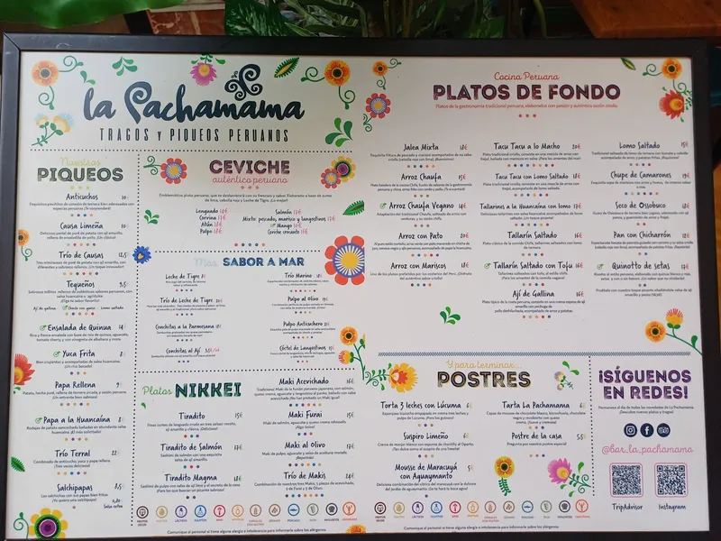 menu 1 of La Pachamama - Cocina Peruana