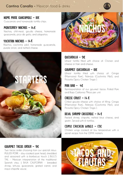 menu 1 of Cantina Canalla Soho - Restaurante Mexicano