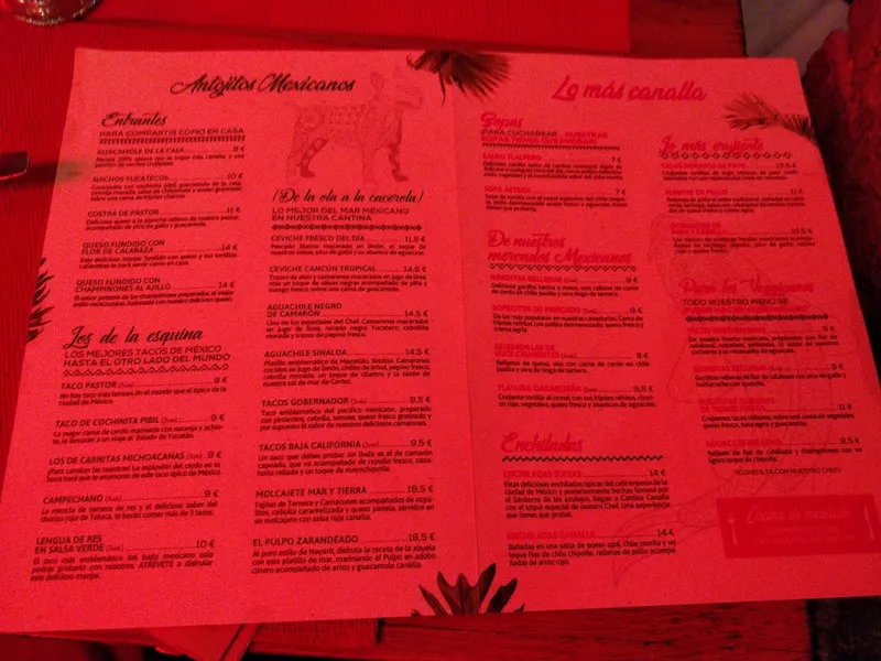 menu 2 of Cantina Canalla Soho - Restaurante Mexicano