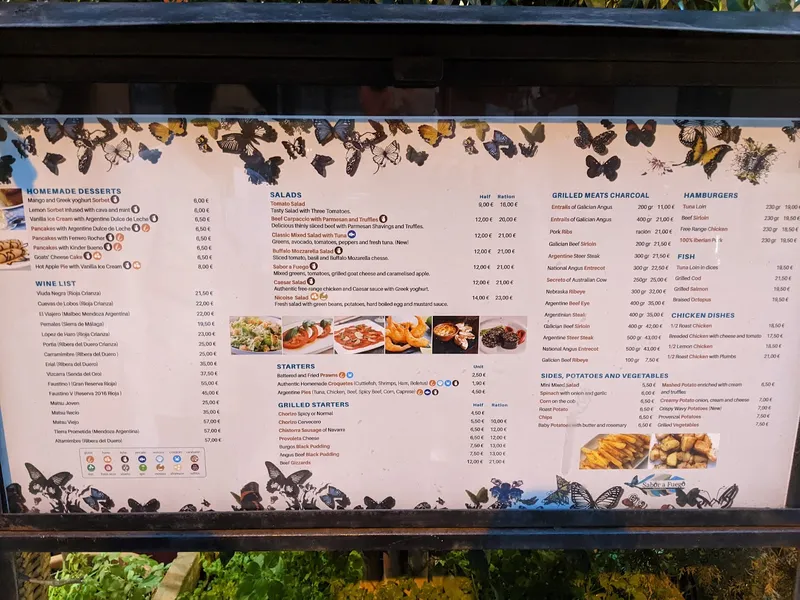 menu 0 of Restaurante Sabor a Fuego