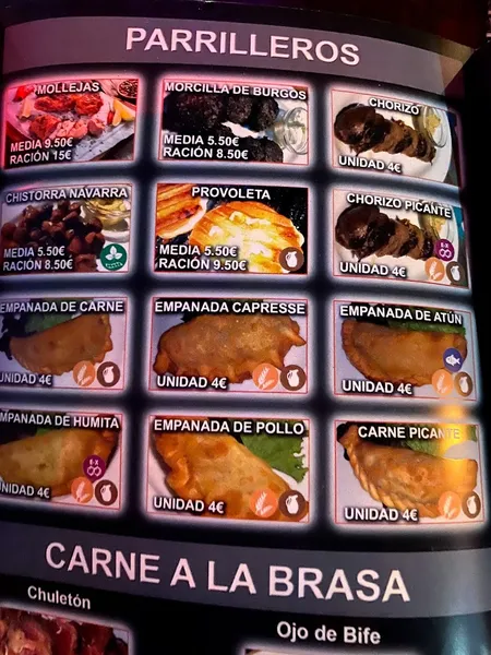 menu 1 of Restaurante Sabor a Fuego