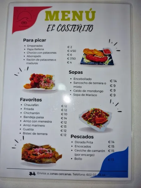 menu 1 of Restaurante Costeñito