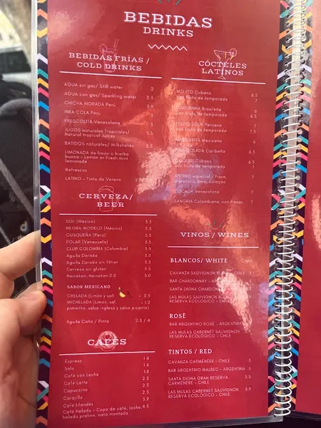menu 0 of Andino Gastrobar Huelin