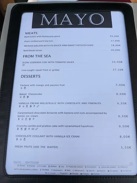 menu 0 of Manolo Mayo Sevilla