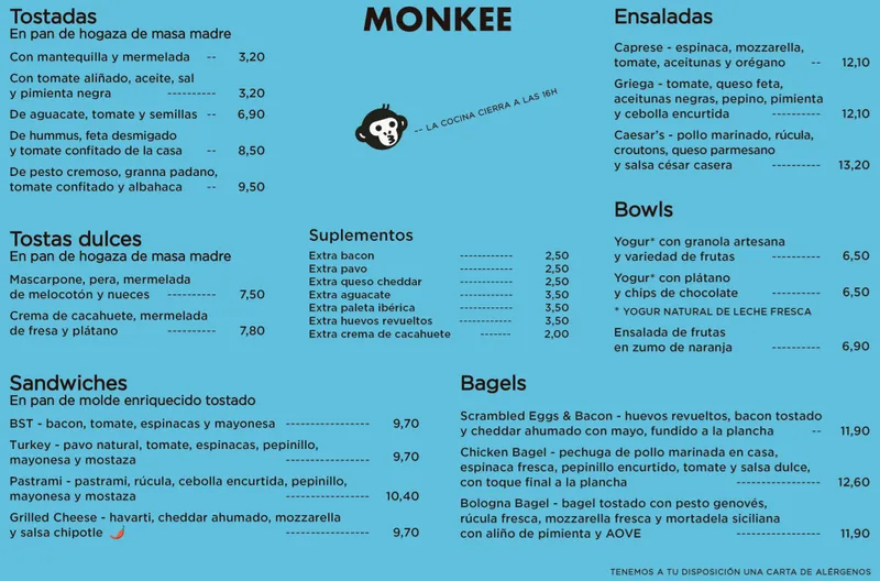 menu 1 of Monkee Koffee