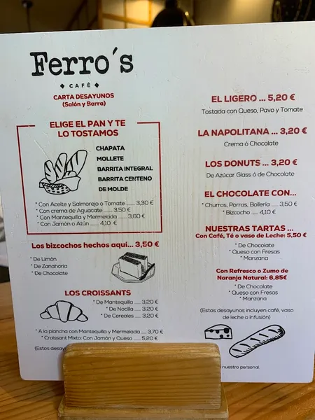 menu 1 of Ferros Café Maestro Ángel Llorca