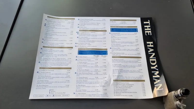 menu 2 of The Handyman