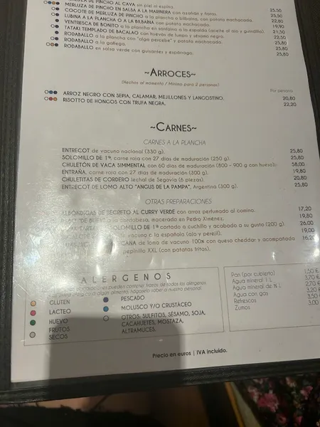 menu 1 of Minotauro Restaurante Taberna