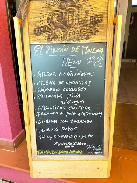 menu 0 of El Rincón de Malena S.L