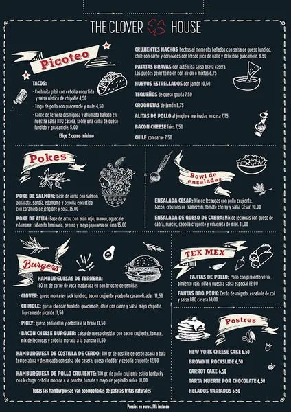 menu 1 of The Clover House