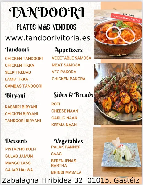 menu 0 of Restaurante Tandoori, Cocina India en Vitoria
