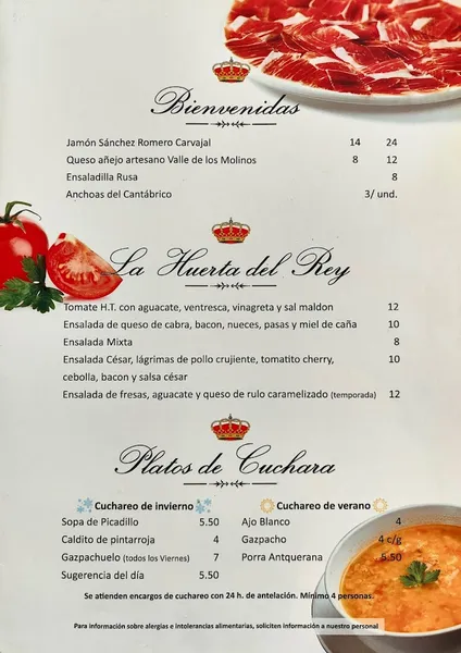 menu 0 of Restaurante Los Reyes Málaga - Especialista en Paellas