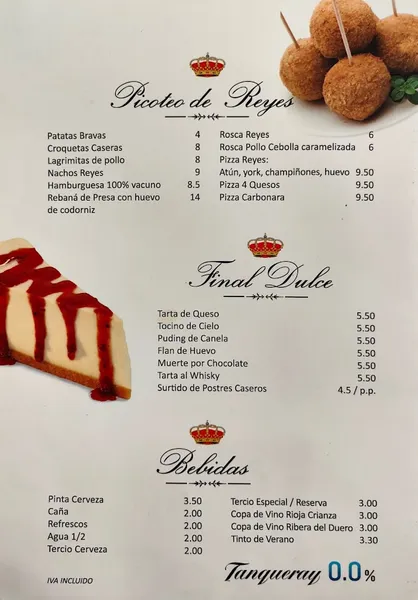 menu 2 of Restaurante Los Reyes Málaga - Especialista en Paellas